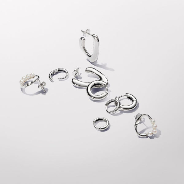 Essence Ohrringe Offene V-Form Silber