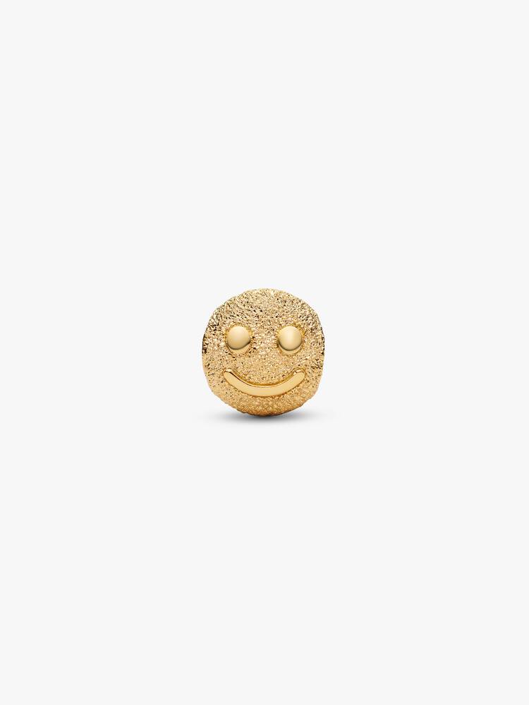 Strukturiertes Glückliches Gesicht Mini-Charm 14 Karat Vergoldung Zweitbild