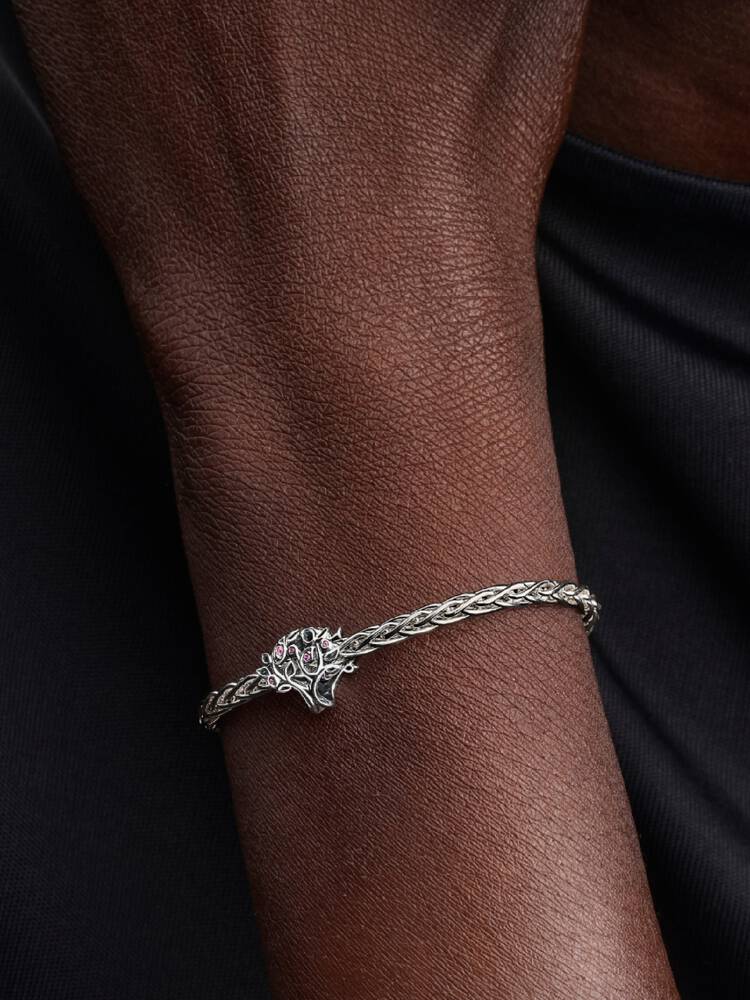 Familienstammbaum Offen gearbeitetes Charm Sterling-Silber