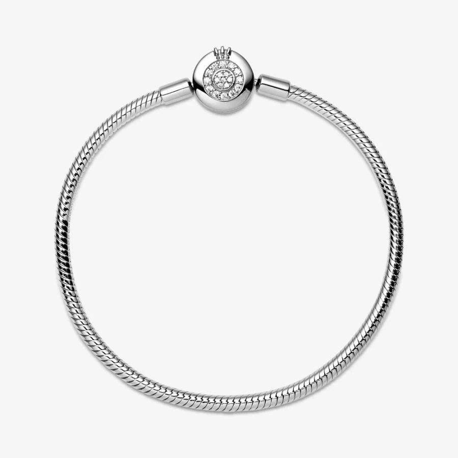 Schlangen-Gliederarmband Funkelndes Crown O