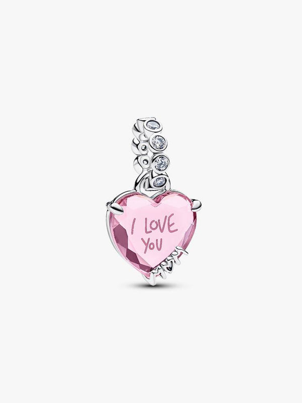 I Love You Mom Charm-Anhänger Sterling-Silber
