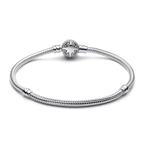 Gliederarmband Polarstern-Verschluss Silber