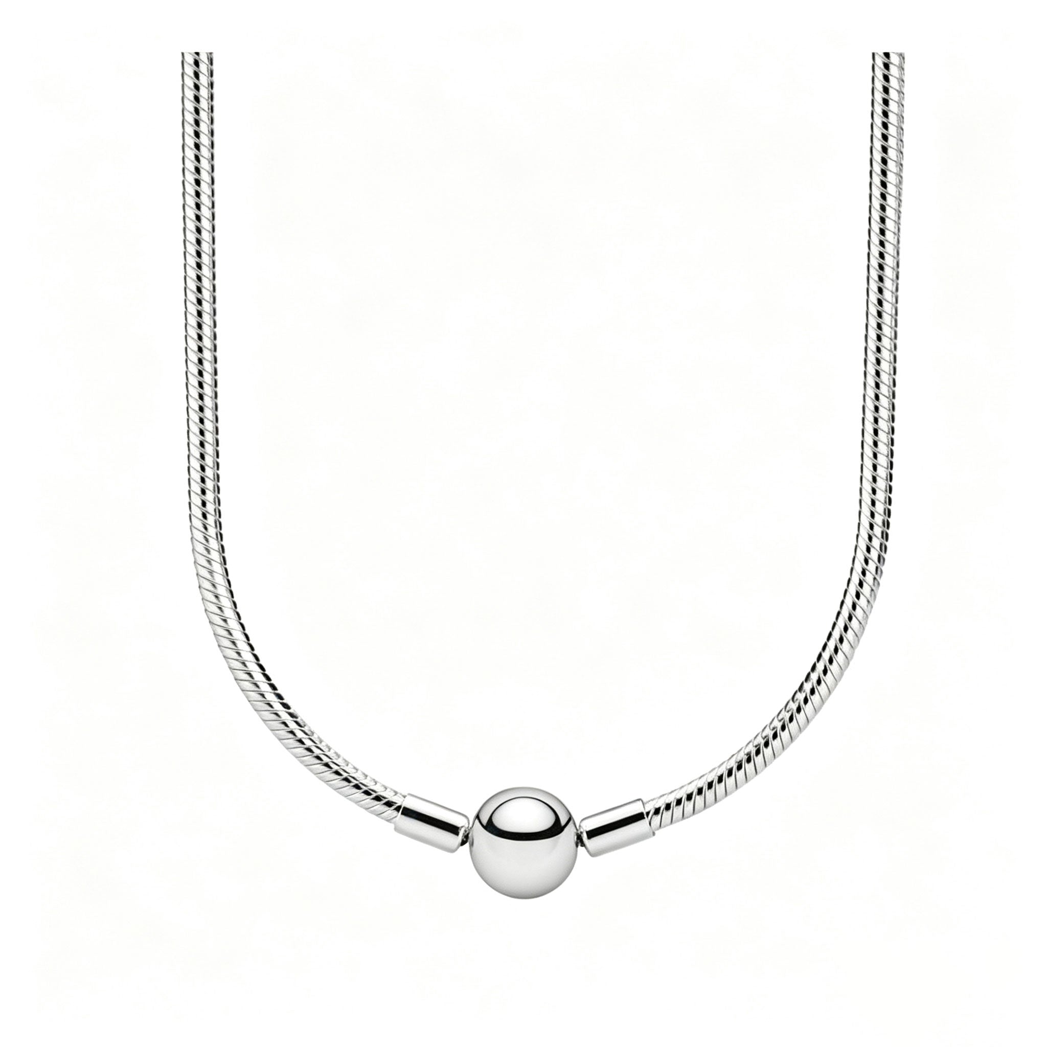 Halskette mit Kugelverschluss Silber