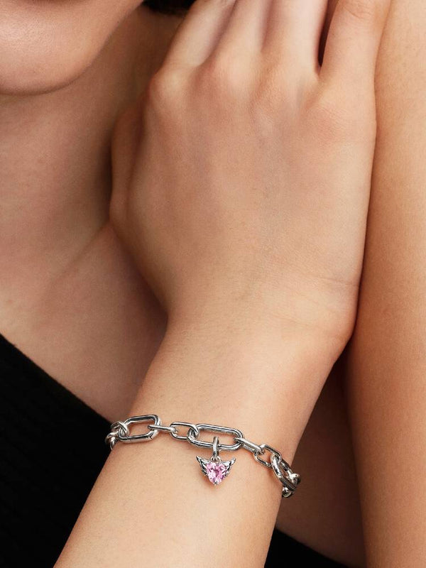 Geflügeltes Herz Mini-Charm-Anhänger Sterling-Silber