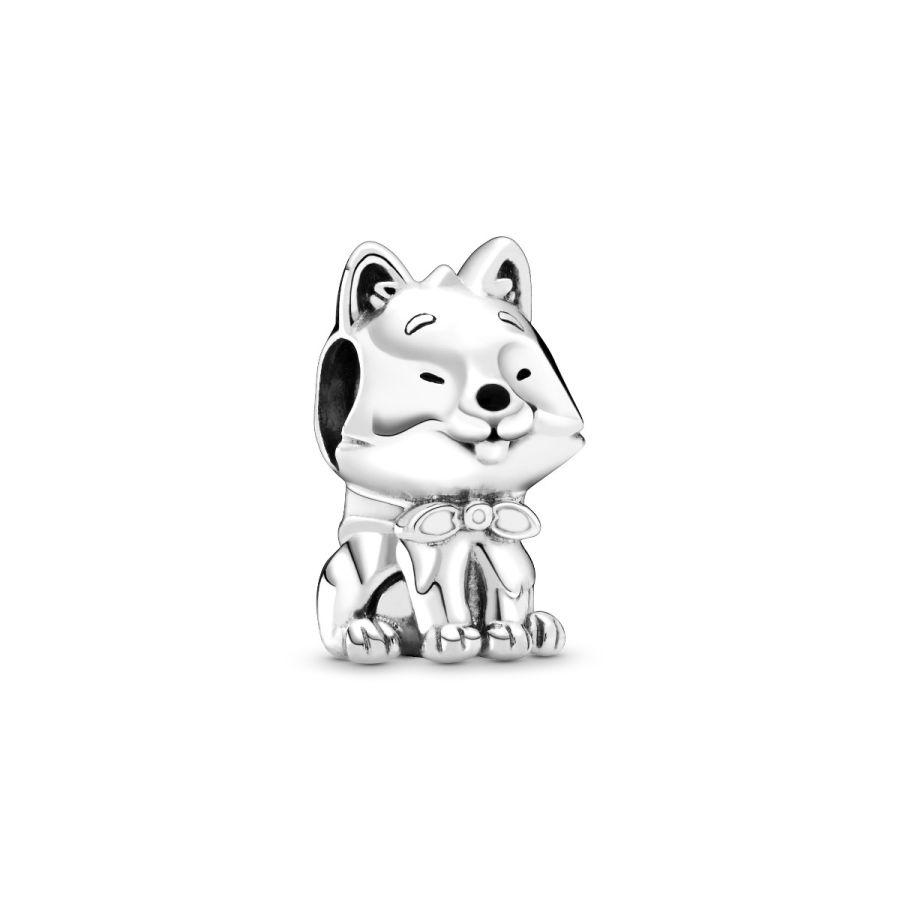 Charm Japanischer Akita Inu Hund Silber Hauptbild