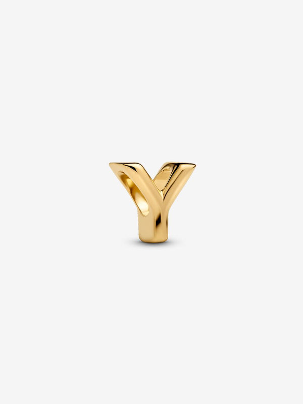 Buchstabe Y Alphabet-Mini-Charm 14 Karat Vergoldung