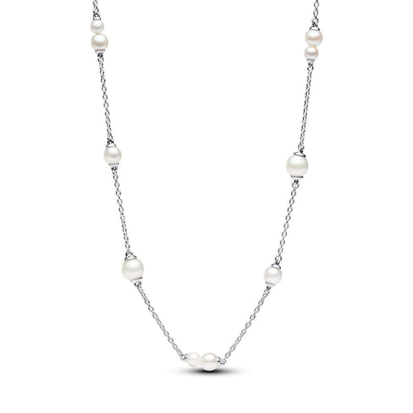 393175C01 Halskette mit Süßwasserzuchtperlen Silber