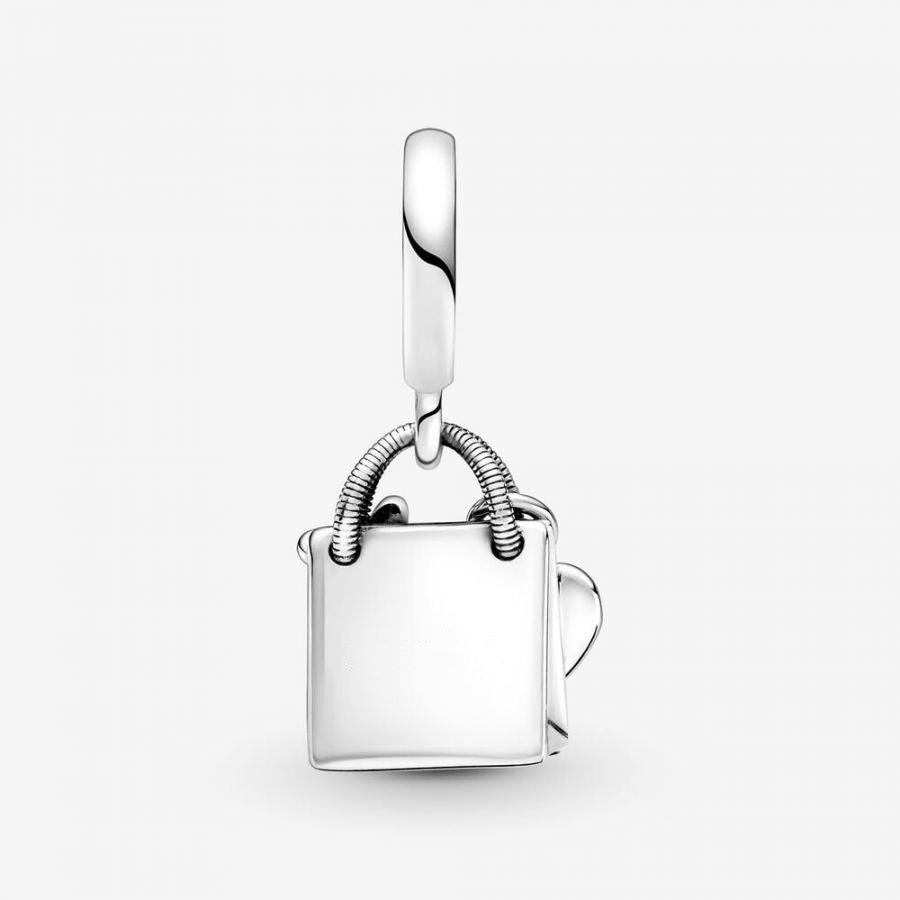 Charm-Anhänger Einkaufstasche Sterling-Silber