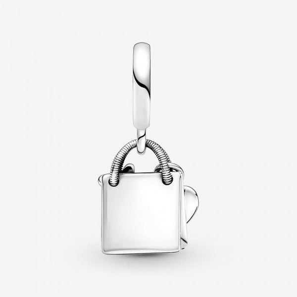 Charm-Anhänger Einkaufstasche Sterling-Silber