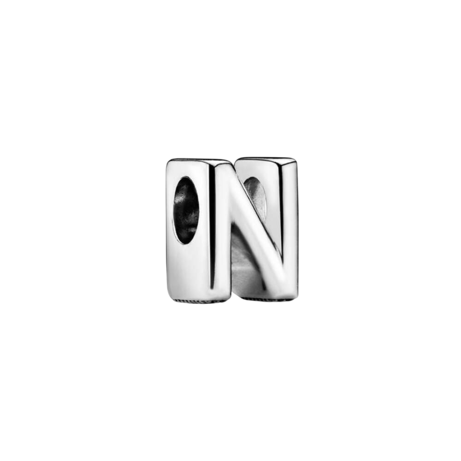 Charm Buchstabe Letter N Silber Hauptbild