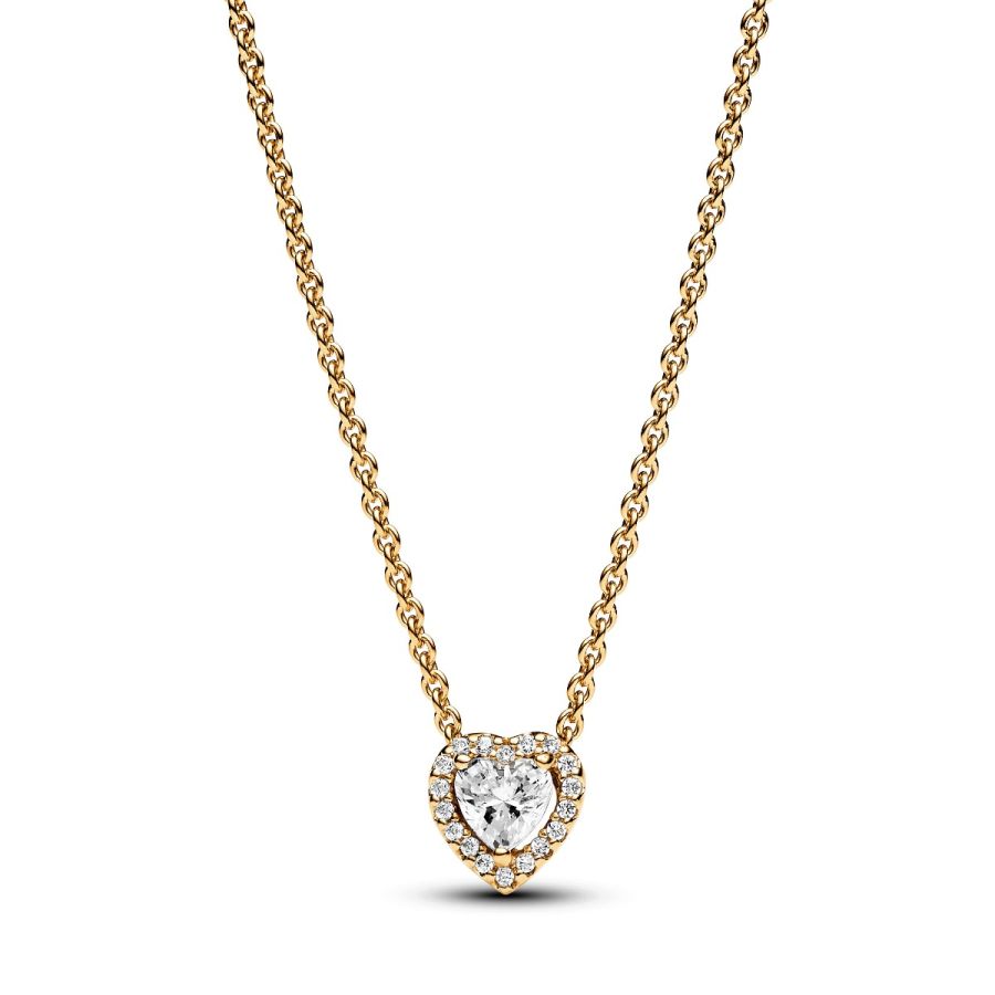 368425C01 Collier-Halskette Funkelndes Herz Vergoldet 45 cm