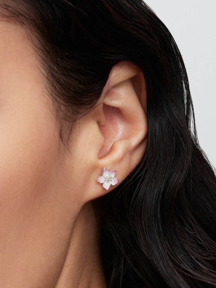 Kirschblüte Ohrstecker Sterling-Silber Zweitbild