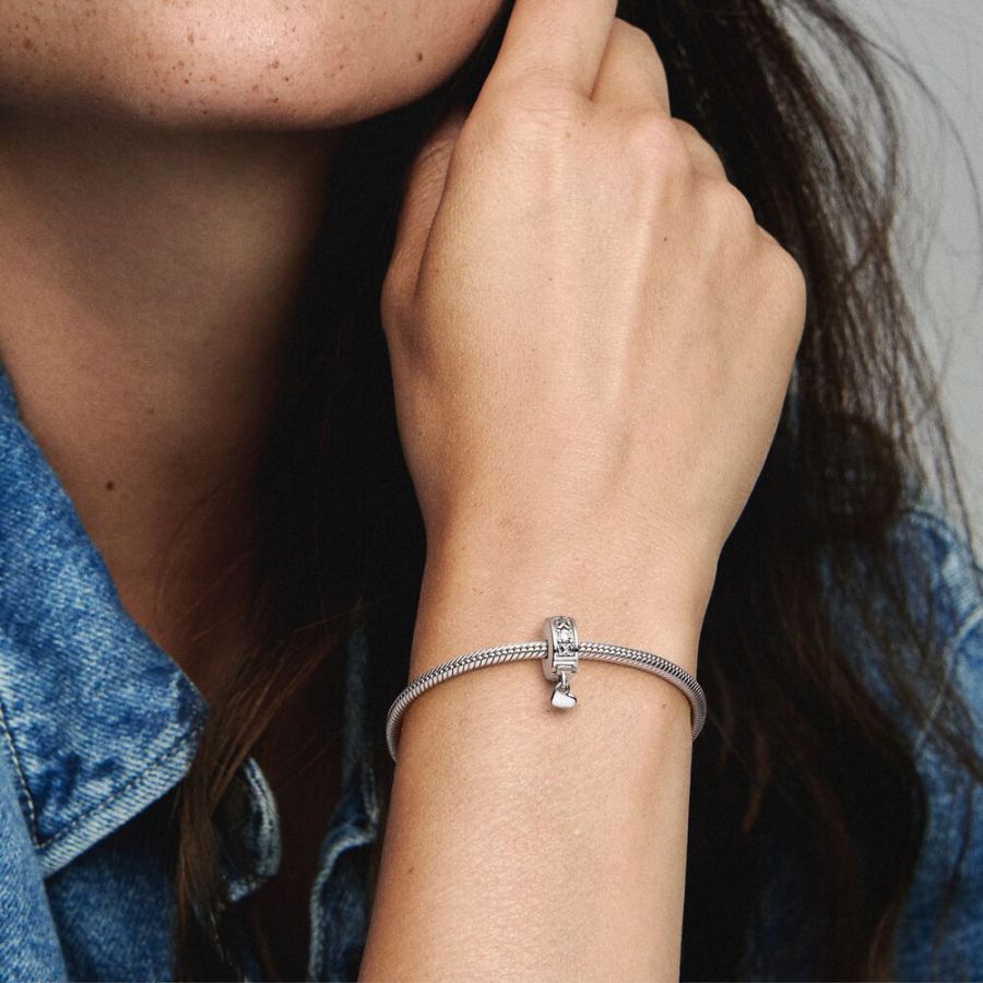 Clip-Charm Familie Für Immer Pavé Zirkonia Sterling-Silber Zweitbild