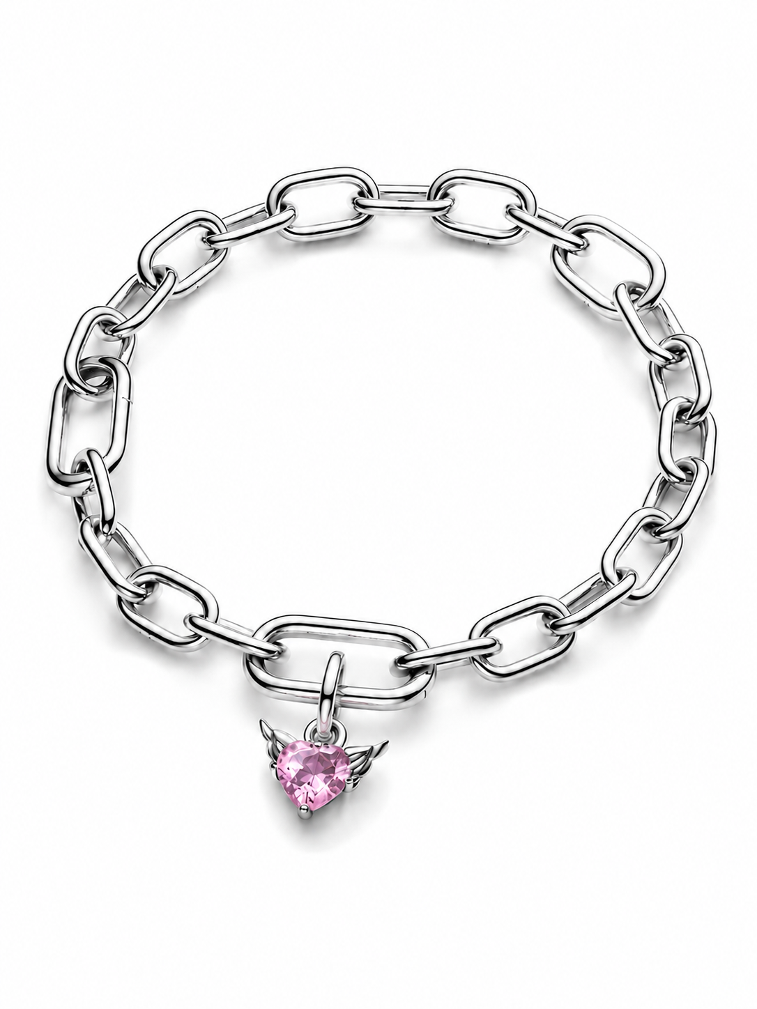 Geflügeltes Herz Mini-Charm-Anhänger Sterling-Silber