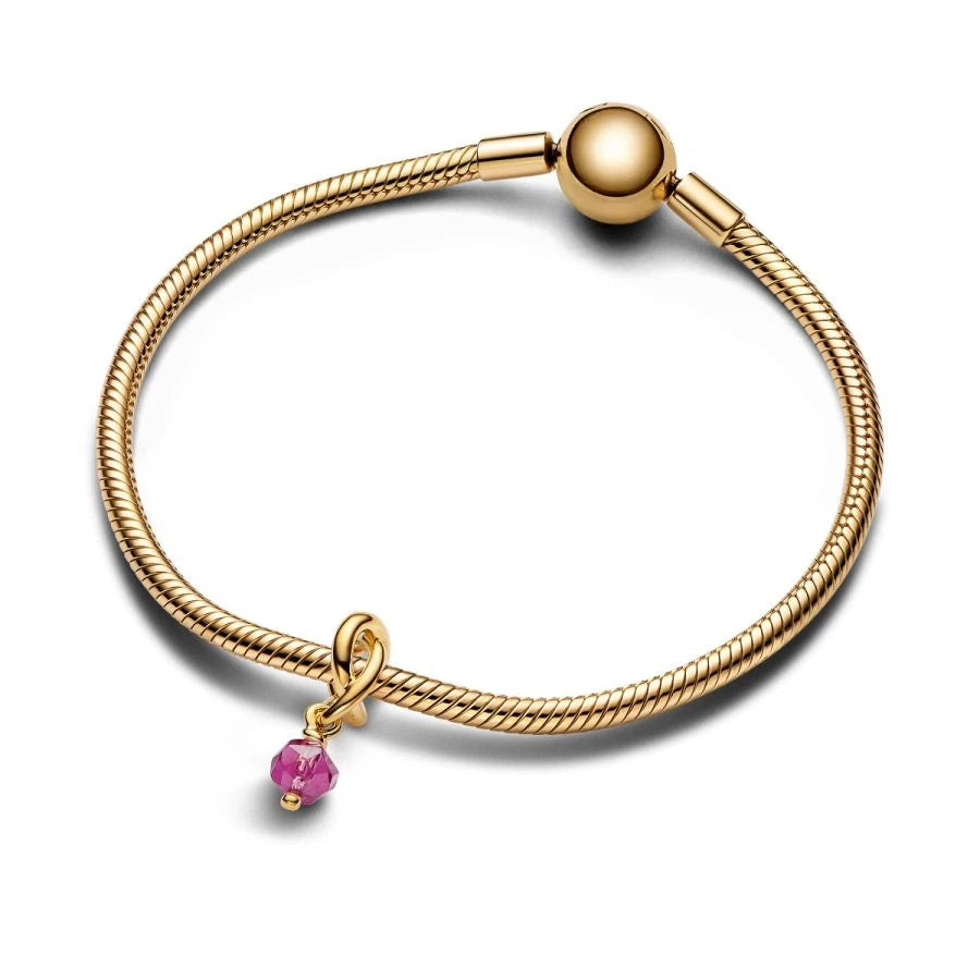 Charm-Anhänger Rosa Ewigkeitskreis October Vergoldet Zweitbild