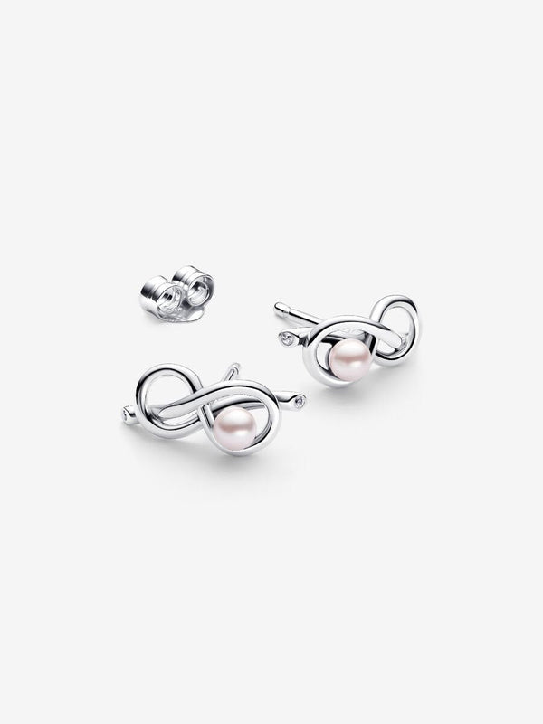 Unendlichkeitsknoten Ohrstecker Sterling-Silber