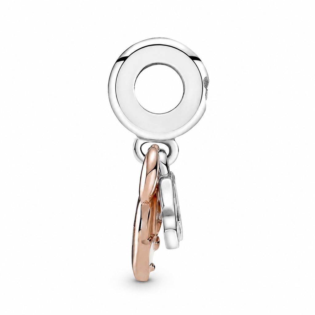 Charm-Anhänger Micky Maus Silber 14k Rosé Vergoldet