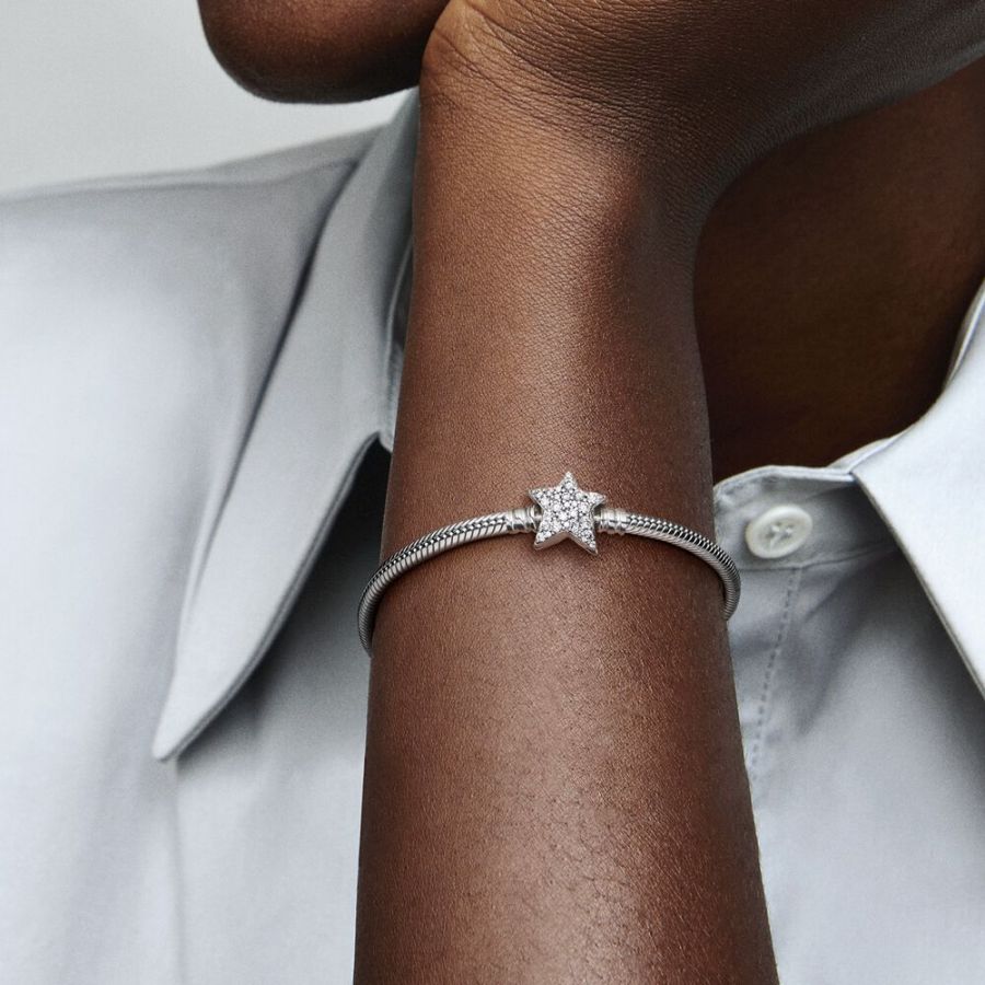 Armband Moments Asymmetrischer Stern-Verschluss Silber Zweitbild