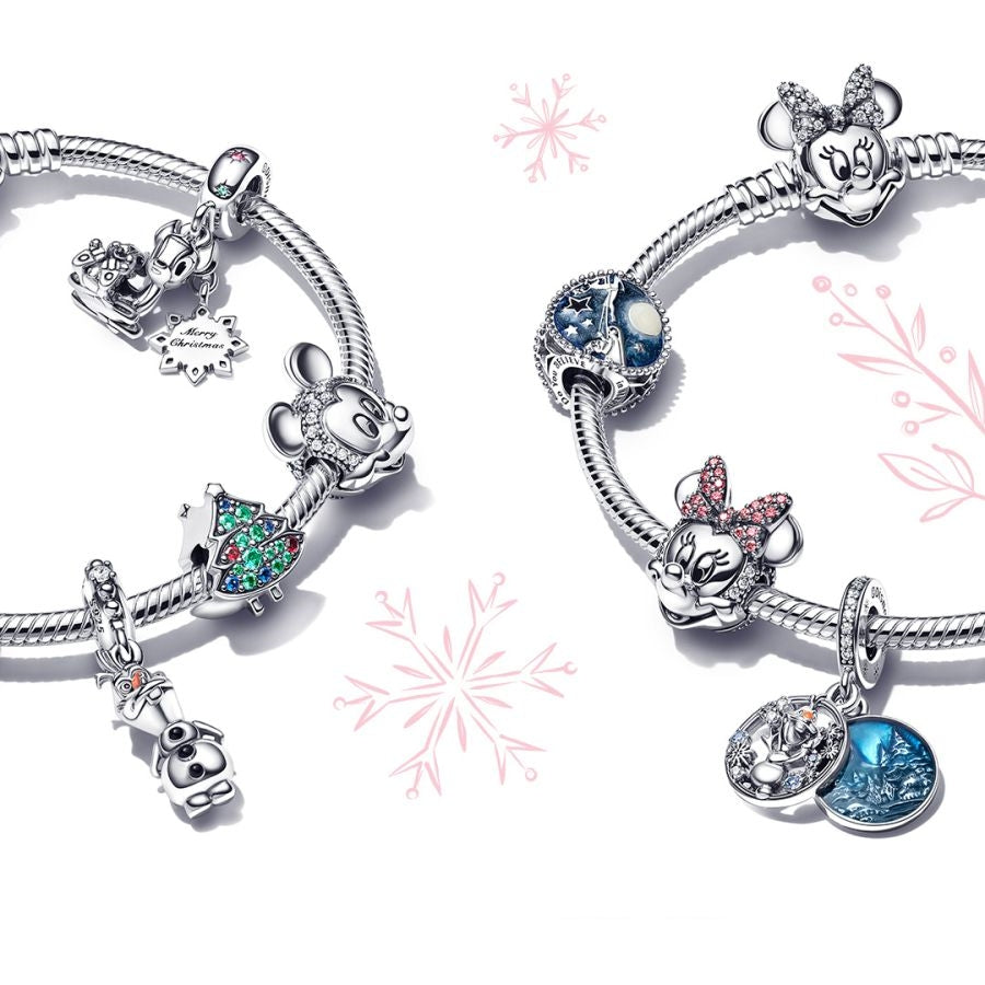 Charm-Anhänger Frozen Schneemann Olaf Doppelter Silber