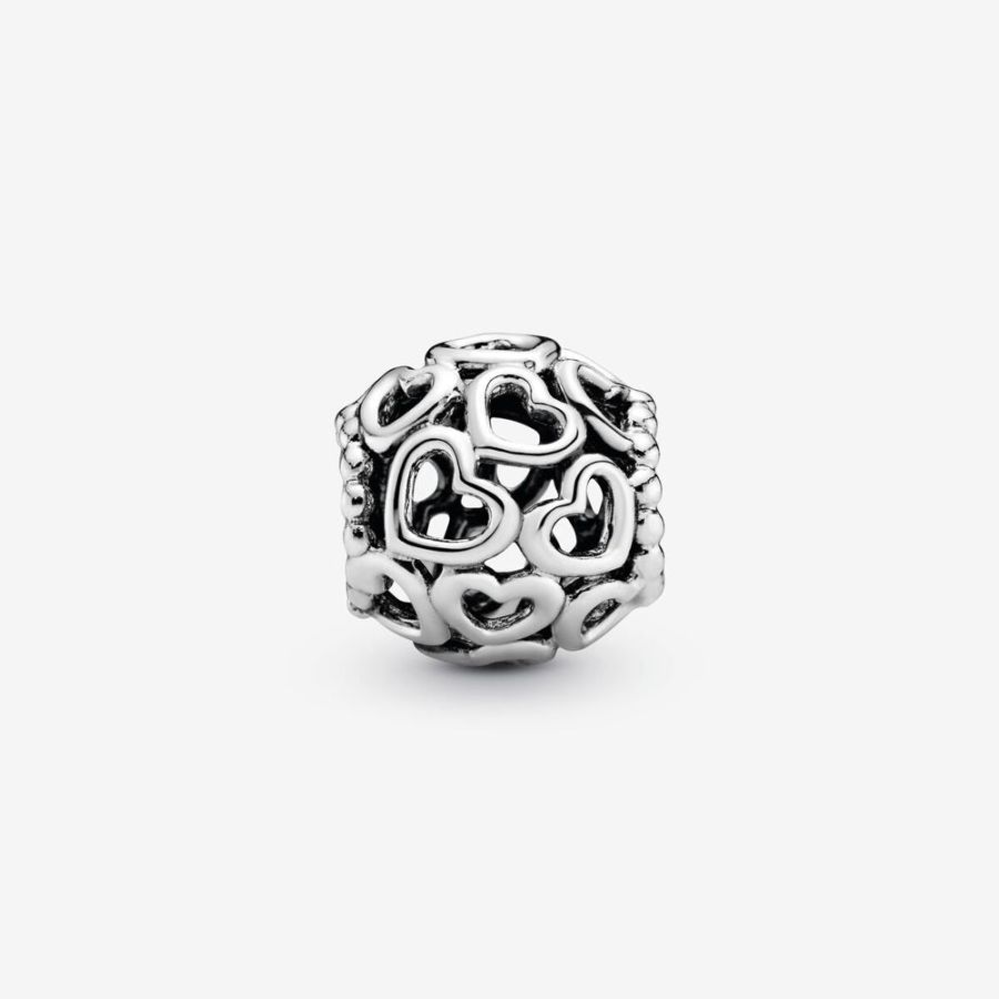 Charm All-Over Herzen Sterling-Silber Zweitbild