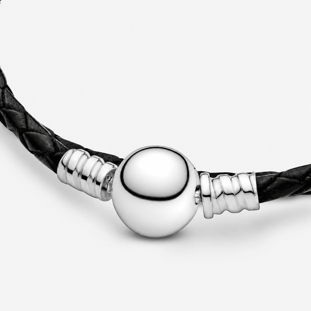 Lederarmband Moments Zweifach Gewickelt Silber