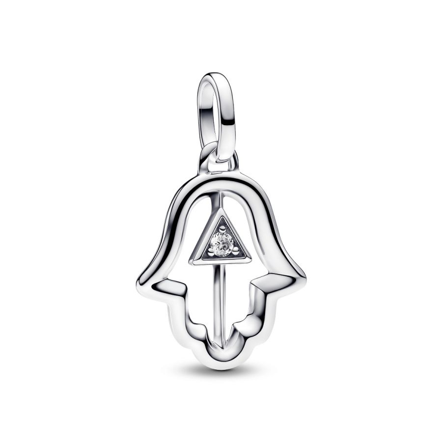 Medaillon-Charm Hand der Fatima Sterling-Silber Hauptbild