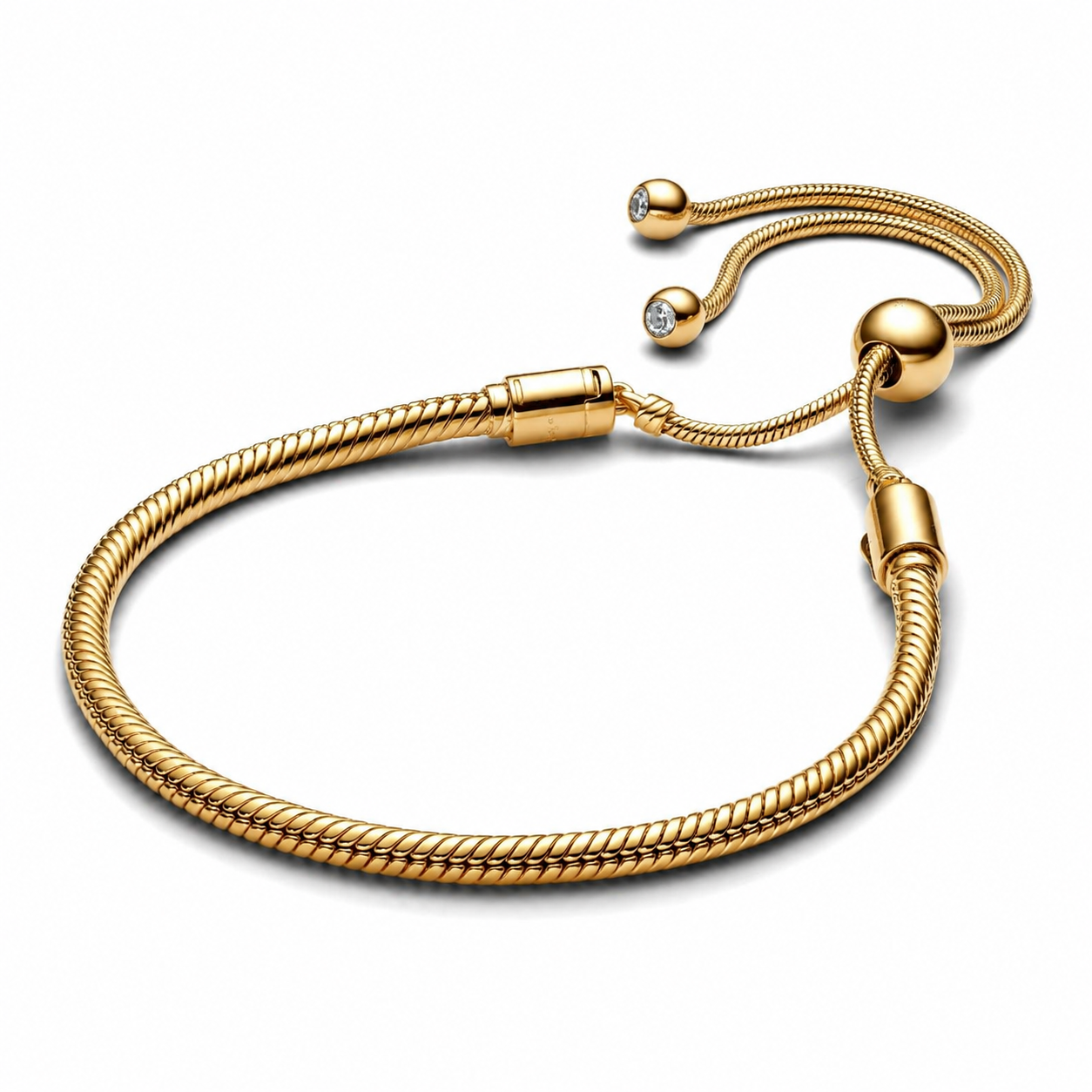 Schlangen-Gliederarmband mit Schiebeverschluss Vergoldet 563580C01 Hauptbild