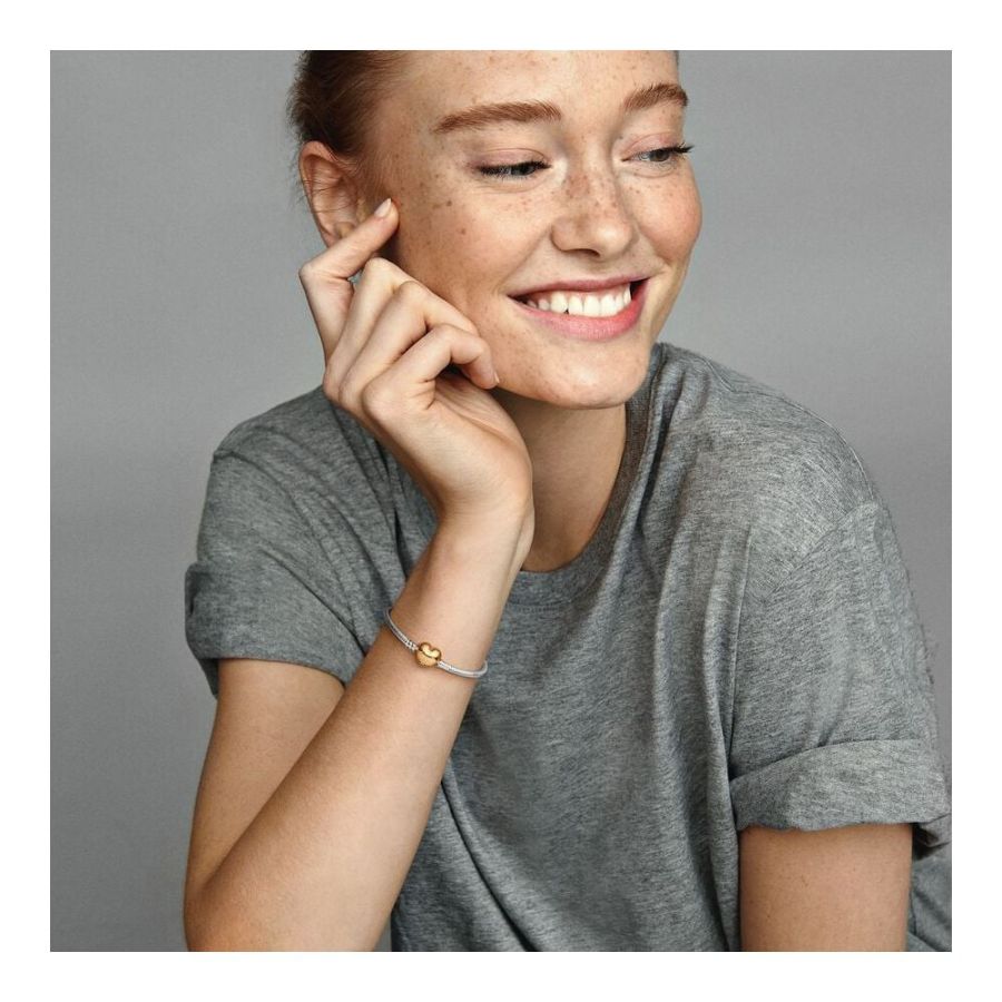 Armband Moments Herz-Verschluss Silber