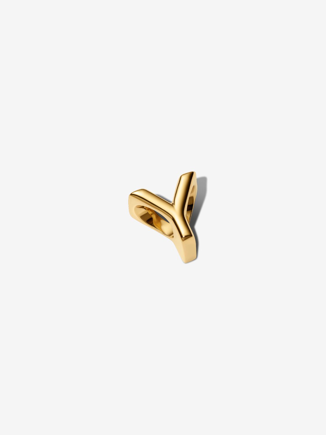 Buchstabe Y Alphabet-Mini-Charm 14 Karat Vergoldung Zweitbild