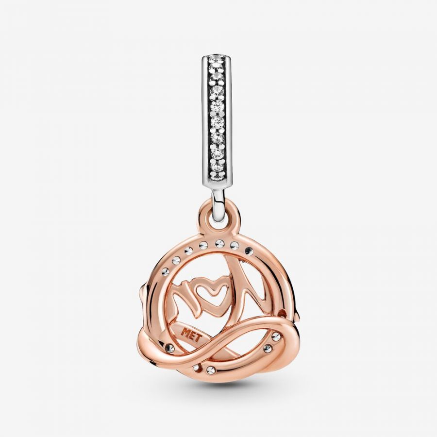 Rose  Charm-Anhänger Mum Zweifarbig Sterling-Silber Zweitbild
