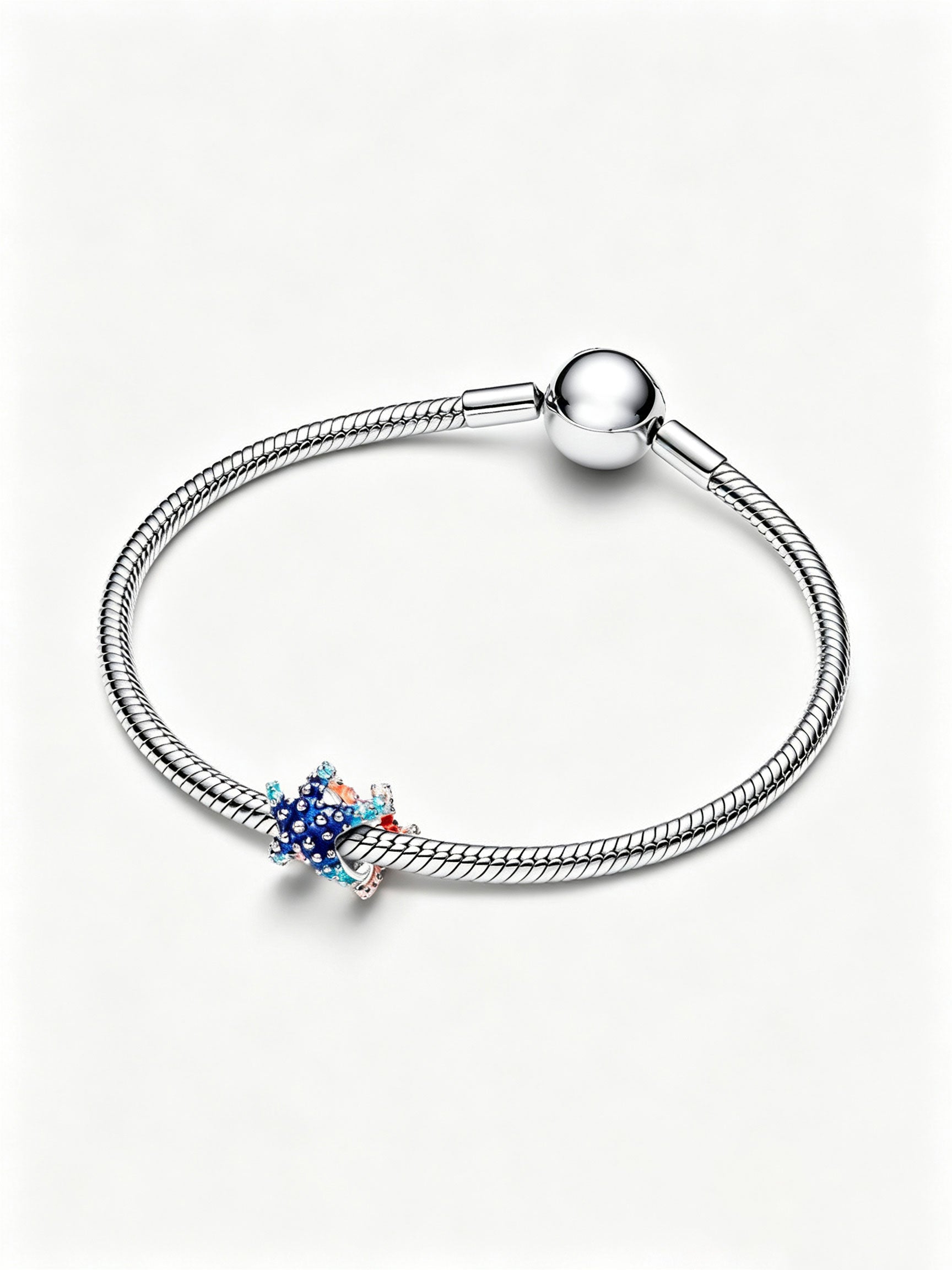 Farbenfroher Seestern Mini-Charm Sterling-Silber
