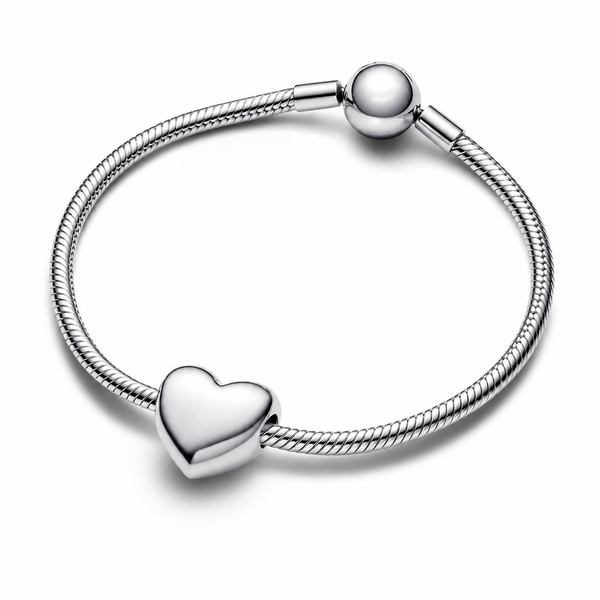 Charm Be Love Gravierbares Großes Herz Silber