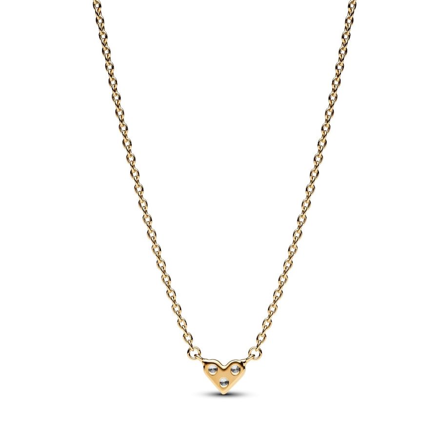 363014C01 Collier-Halskette Drei Sterne Herz Zirkonia Vergoldet