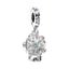 Charm-Anhänger Schneeflocke Schneekugel Sterling-Silber