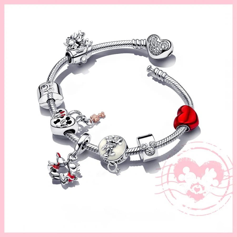 Ring Minnie Maus Funkelnder Kopf Sterling-Silber