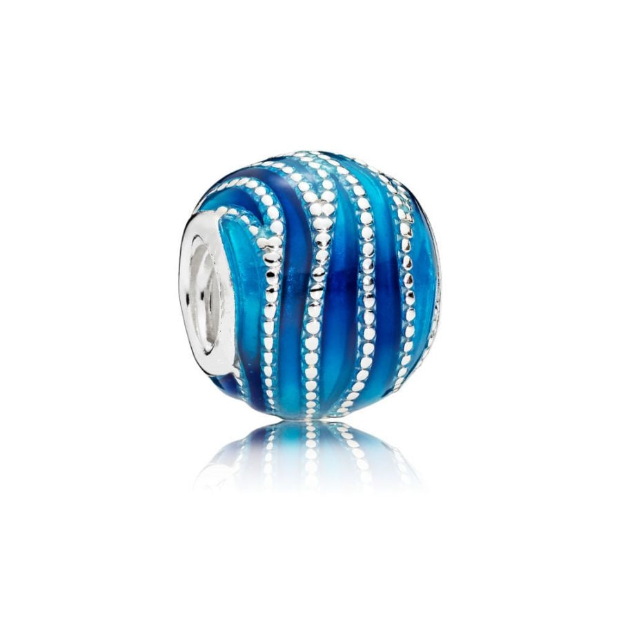 Charm Blue Wellen Sterling Silber Hauptbild