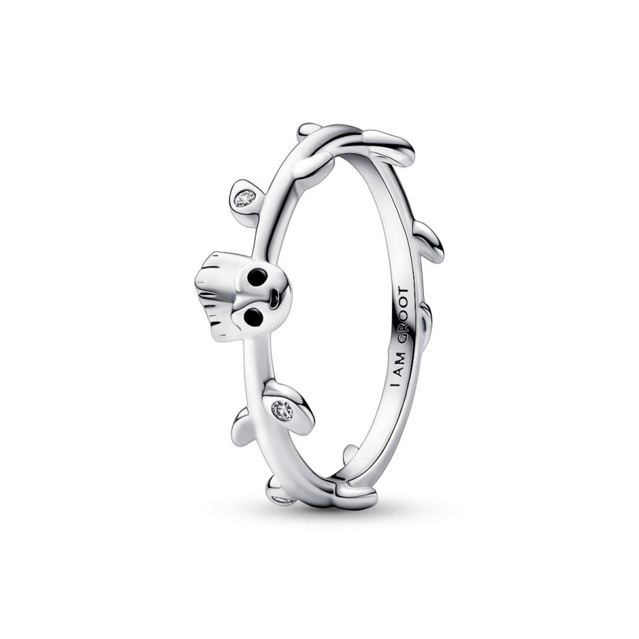 Ring Guardians Of The Galaxy Groot Blatt Silber Hauptbild