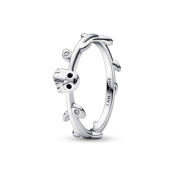 Ring Guardians Of The Galaxy Groot Blatt Silber