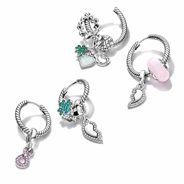 Charm-Ohrringe Creolen Moments Klein Vergoldet