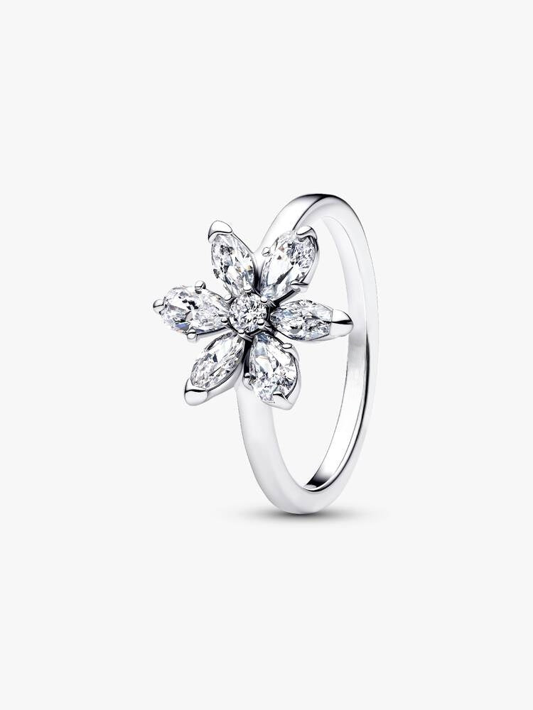 Herbarium Funkelnde Blume Cocktail-Ring Sterling-Silber Hauptbild