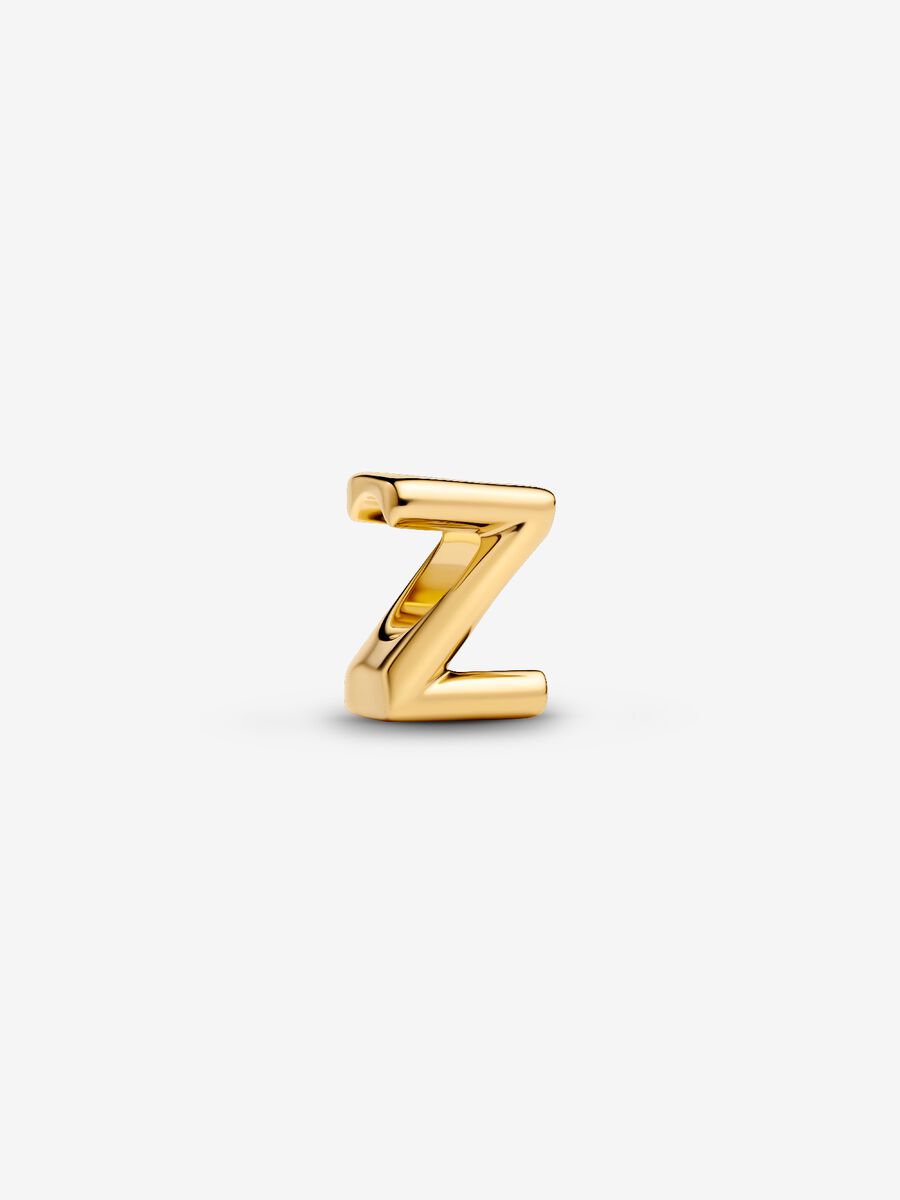 Buchstabe Z Alphabet-Mini-Charm 14 Karat Vergoldung