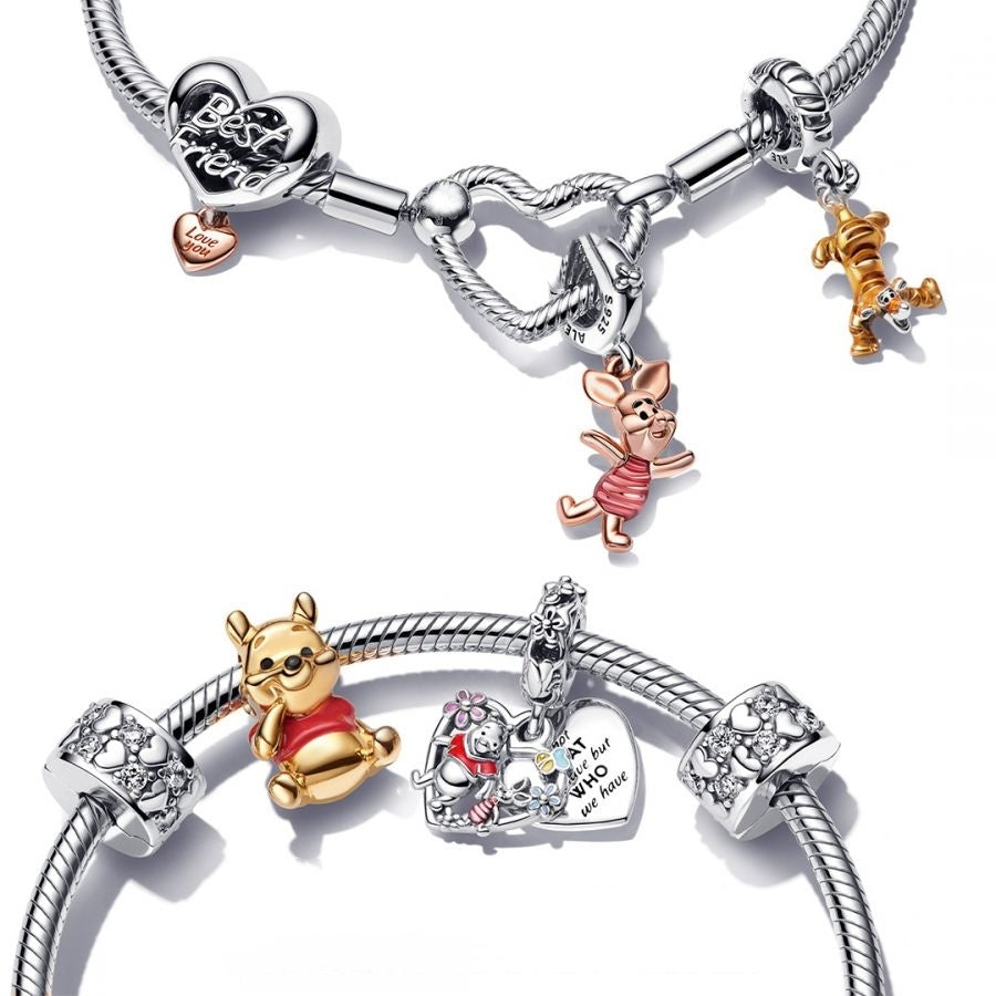 Charm Winnie Puuh I-Ah Schleife Sterling-Silber Zweitbild