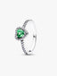 Erhabenes Mintgrünes Herz Ring Sterling-Silber