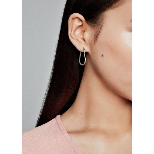 Ohrringe Creolen Asymmetric Hearts of Love Sterling-Silber