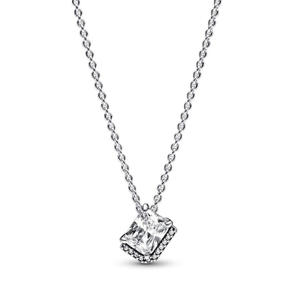 392388C01 Halskette mit Anhänger Funkelnde Strahlenkranz Silber