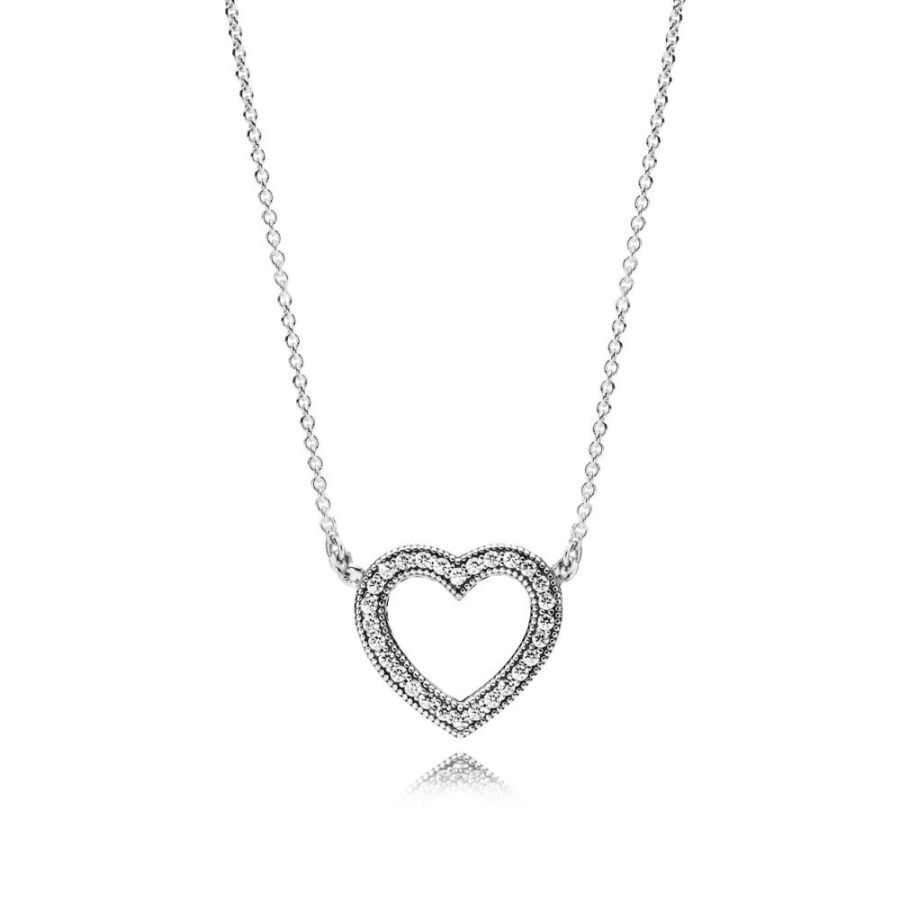 590534CZ Kette Anhänger Herz Sterling-Silber 45 cm Hauptbild