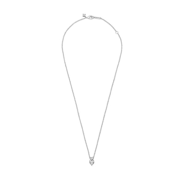 391229C01 Halskette mit Anhänger Doppelherz Sterling-Silber 45 cm