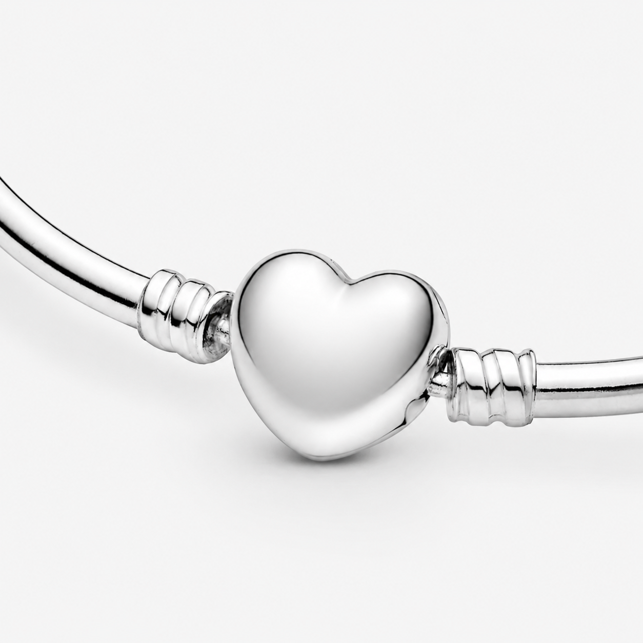 Armreif Moments Herzverschluss Silber