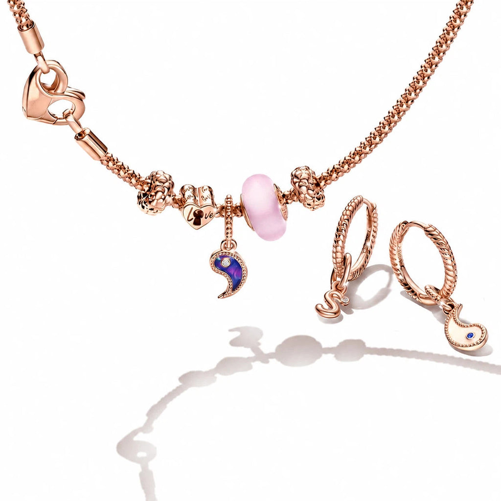 382451C00 Halskette Moments Studded Chain Rosévergoldet 45 cm