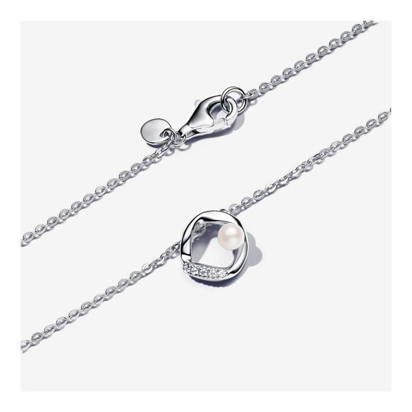 Essence Kette mit Anhänger Pavé Kreis Silber 45 cm 393303C01